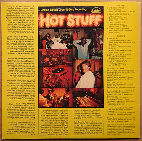 Hot Stuff (5) : Hot Stuff (LP, Album, Ltd, Dir)