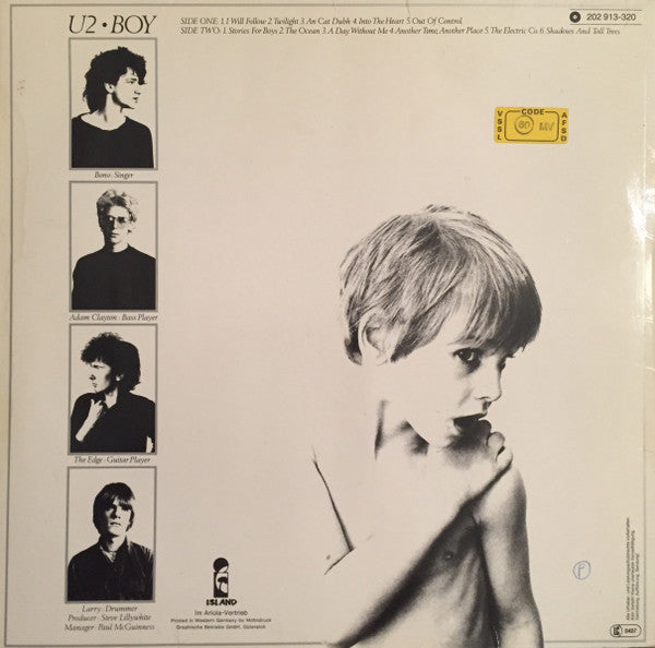 U2 : Boy (LP, Album, RE)