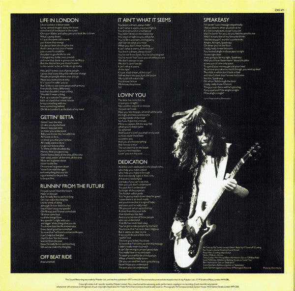 Pat Travers : Putting It Straight (LP, Album)