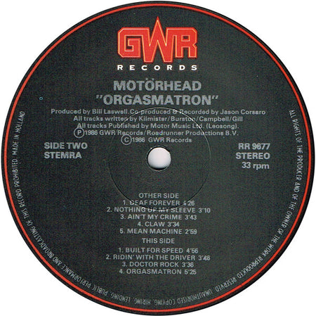 Motörhead : Orgasmatron (LP, Album)