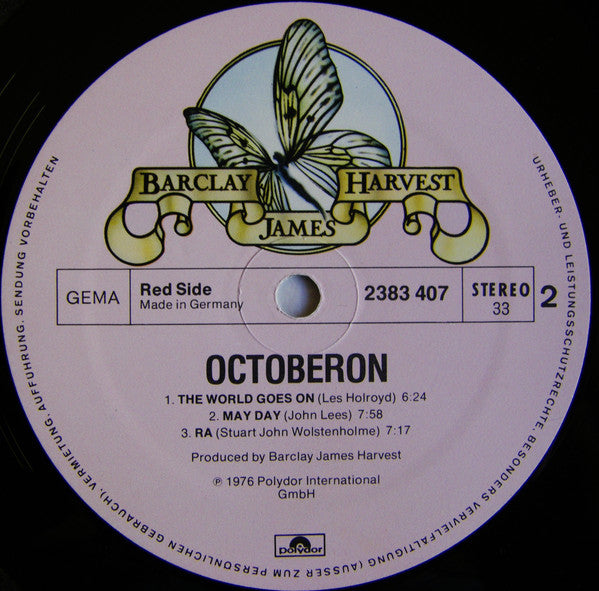 Barclay James Harvest : Octoberon (LP, Album, Emb)