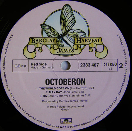 Barclay James Harvest : Octoberon (LP, Album, Emb)