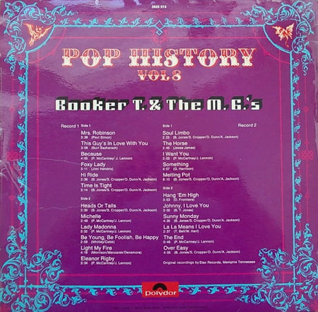 Booker T & The MG's : Pop History Vol. 8 (2xLP, Comp)