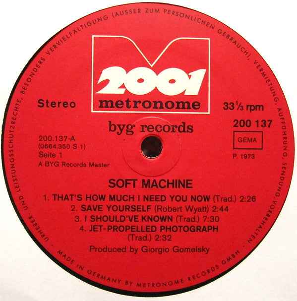 Soft Machine Soft Machine (LP) (Very Good (VG))