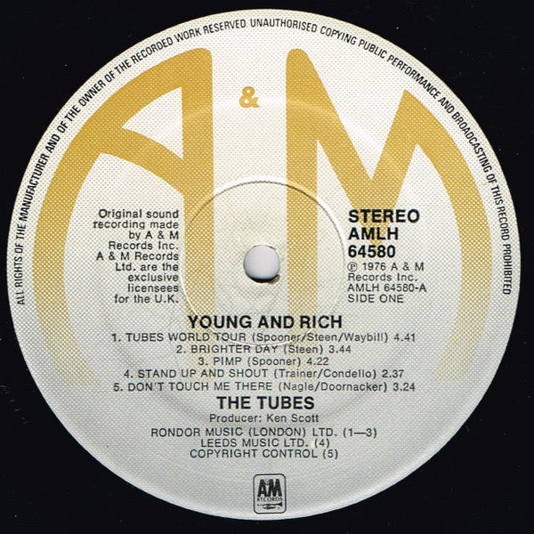 The Tubes : Young And Rich (LP, Album)
