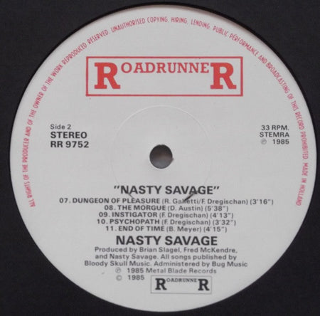 Nasty Savage : Nasty Savage (LP, Album)