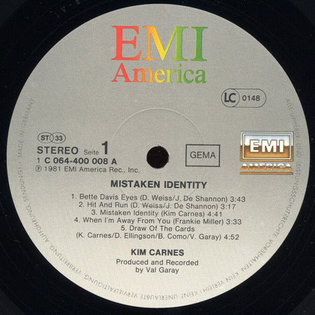 Kim Carnes : Mistaken Identity (LP, Album)