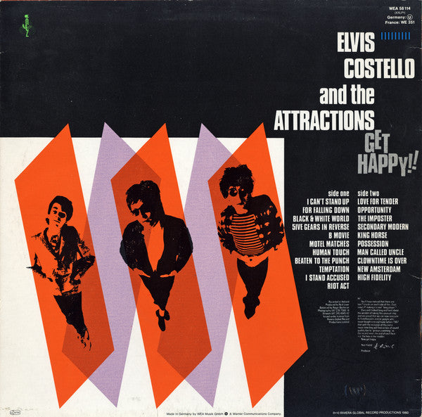 Elvis Costello & The Attractions : Get Happy! (LP, Album)