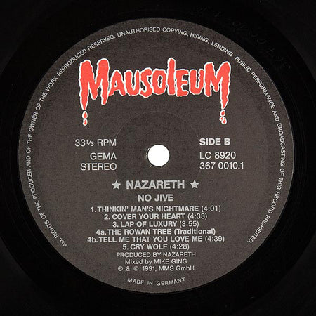 Nazareth (2) : No Jive (LP, Album)
