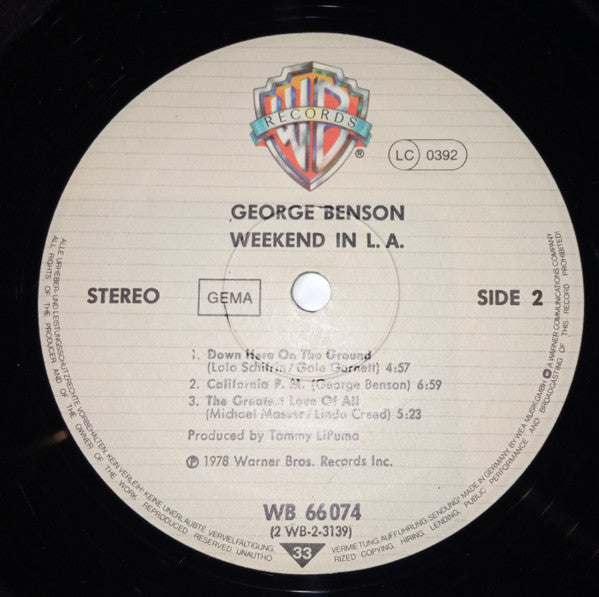 George Benson : Weekend In L.A. (2xLP, Album, RE, Gat)