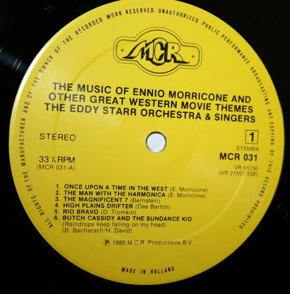 The Eddy Starr Orchestra & Singers : Once Upon A Time In The West (The Music Of Ennio Morricone And Other Great Western Movie Themes) (2xLP, Comp, Gat)