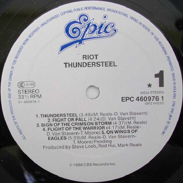 Riot (4) : Thundersteel (LP, Album)