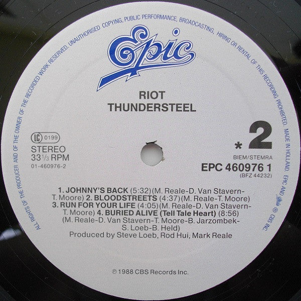 Riot (4) : Thundersteel (LP, Album)