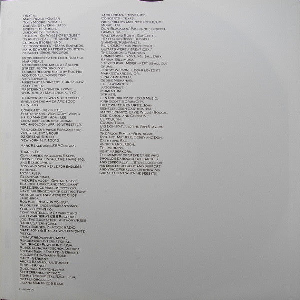Riot (4) : Thundersteel (LP, Album)