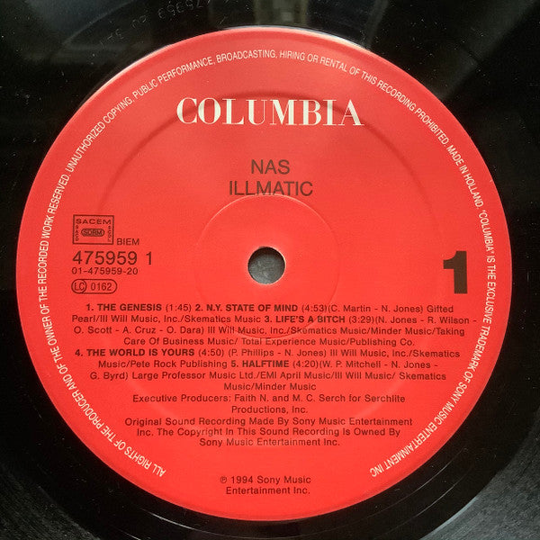 Nas : Illmatic (LP, Album, RE)