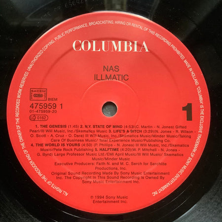 Nas : Illmatic (LP, Album, RE)