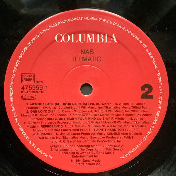 Nas : Illmatic (LP, Album, RE)