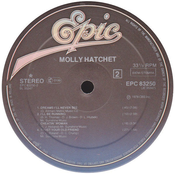 Molly Hatchet : Molly Hatchet (LP, Album, RP)