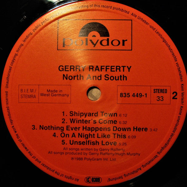 Gerry Rafferty : North & South (LP, Album)