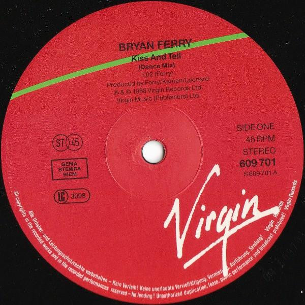 Bryan Ferry : Kiss And Tell (12")