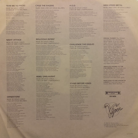 Razor (2) : Malicious Intent (LP, Album)