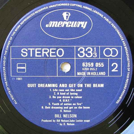 Bill Nelson - Quit Dreaming And Get On The Beam (LP) (Near Mint (NM or M-))