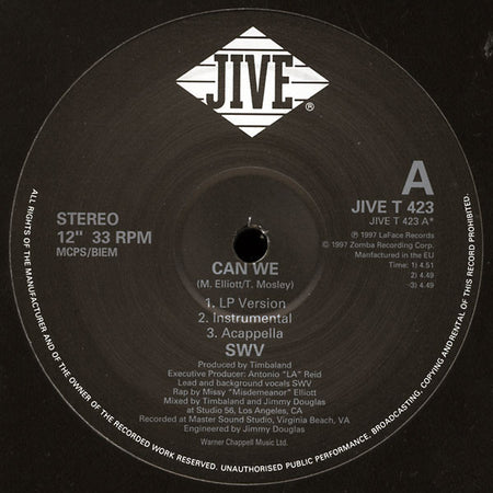 SWV : Can We (12")