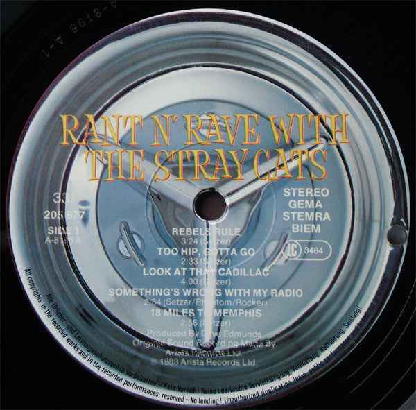 Stray Cats - Rant N' Rave With The Stray Cats (LP) (Near Mint (NM or M-))