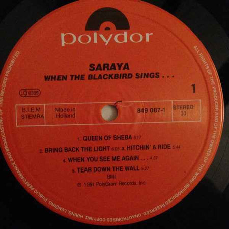 Saraya - When The Blackbird Sings... (LP) (Near Mint (NM or M-))