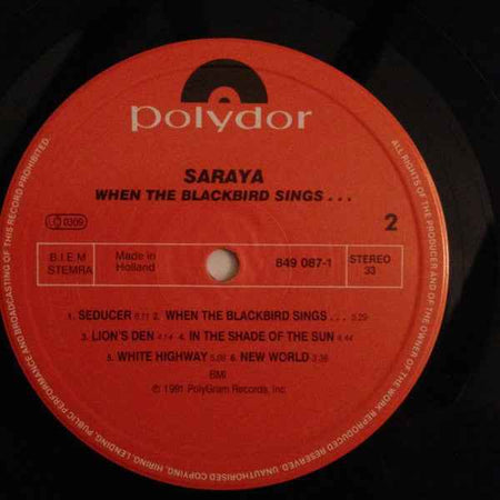 Saraya - When The Blackbird Sings... (LP) (Near Mint (NM or M-))