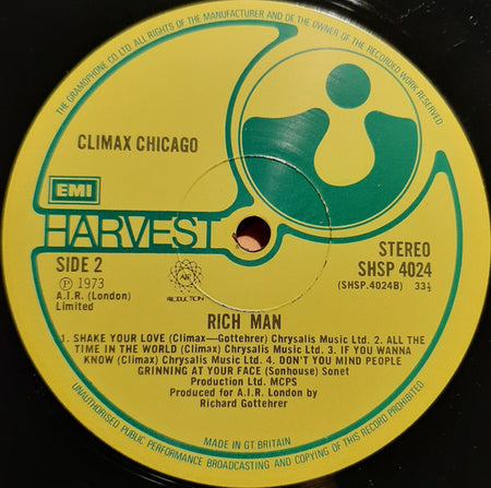 Climax Blues Band : Rich Man (LP, Album)