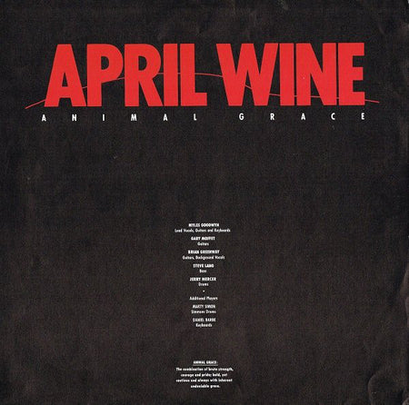 April Wine : Animal Grace (LP, Album)