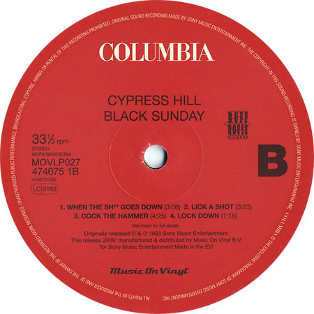 Cypress Hill : Black Sunday (2xLP, Album, RE, RP, 180)