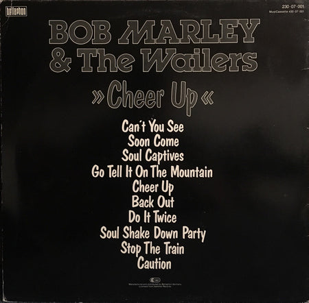 Bob Marley & The Wailers : Cheer Up (LP, Comp, Mono)