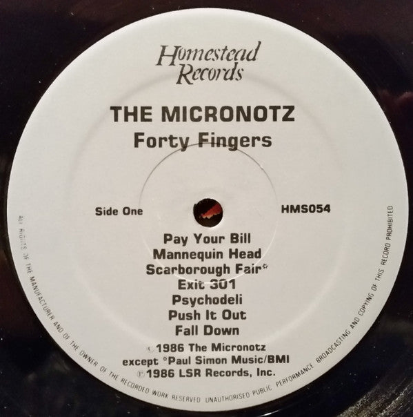 The Micronotz : 40 Fingers (LP, Album)