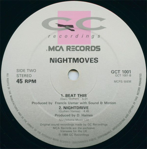 Night Moves : Trans-Dance (Robot Rock) / You Can Take My Love (12", Maxi)