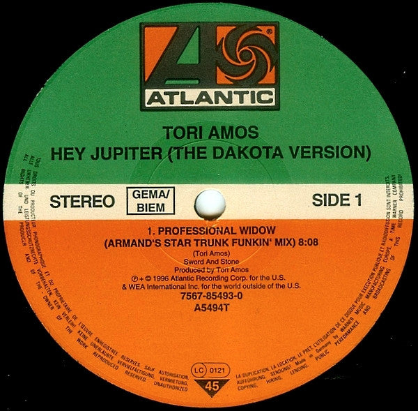 Tori Amos : Professional Widow / Hey Jupiter (12")