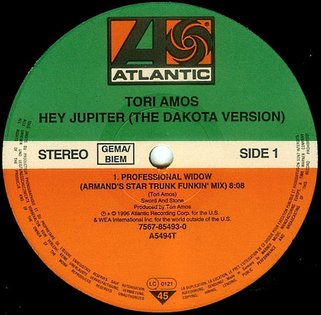 Tori Amos : Professional Widow / Hey Jupiter (12")