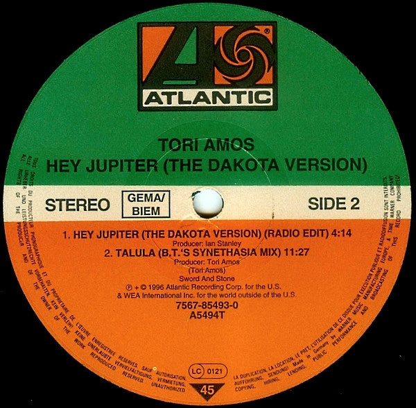 Tori Amos : Professional Widow / Hey Jupiter (12")