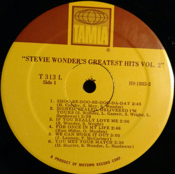 Stevie Wonder : Stevie Wonder's Greatest Hits Vol. 2 (LP, Comp)
