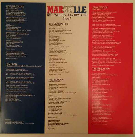 Marseille Red, White & Slightly Blue (LP) (Very Good Plus (VG+))