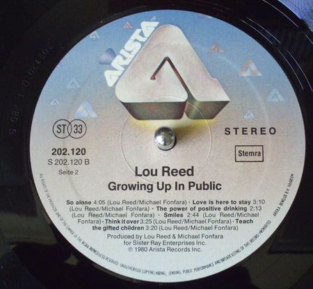 Lou Reed : Growing Up In Public (LP, Album)