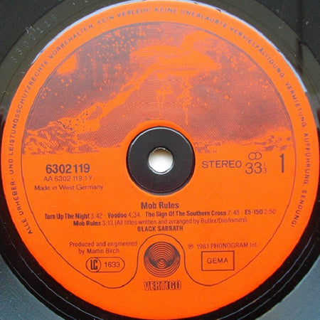 Black Sabbath : Mob Rules (LP, Album)