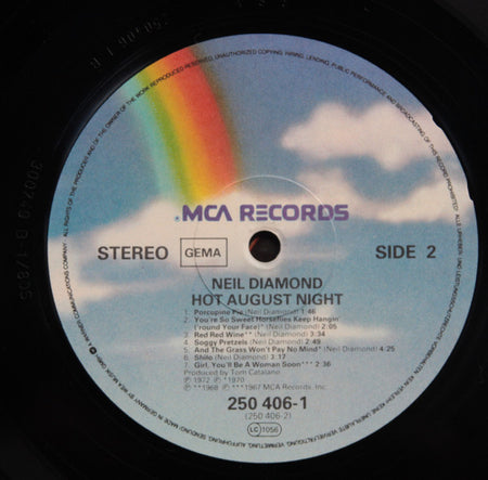 Neil Diamond : Hot August Night (2xLP, Album, RE)