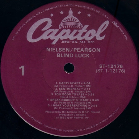Nielsen Pearson Band : Blind Luck (LP, Album)