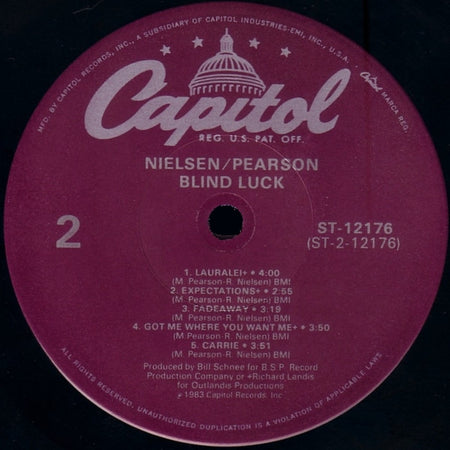 Nielsen Pearson Band : Blind Luck (LP, Album)