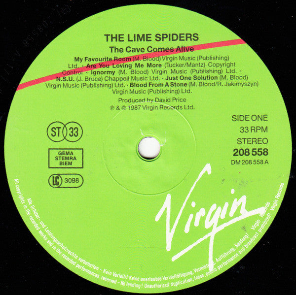 The Lime Spiders : The Cave Comes Alive! (LP, Album)