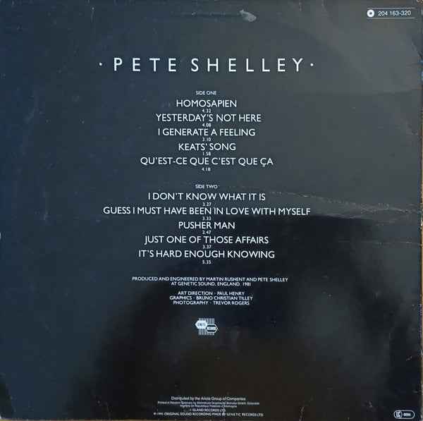 Pete Shelley - Homosapien (LP) (Near Mint (NM or M-))