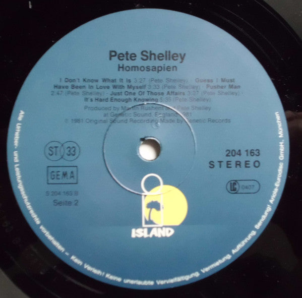 Pete Shelley : Homosapien (LP, Album)