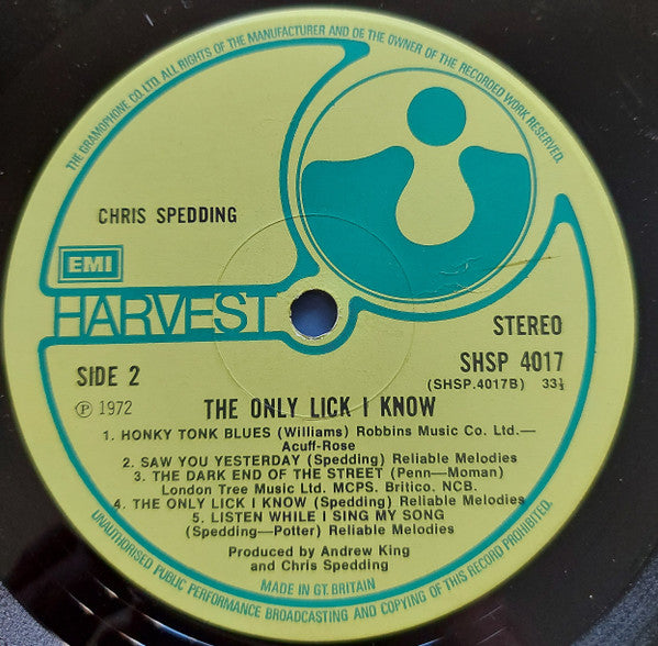 Chris Spedding : The Only Lick I Know (LP, Album)